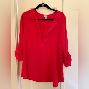 Chicos Size One Red Blouse